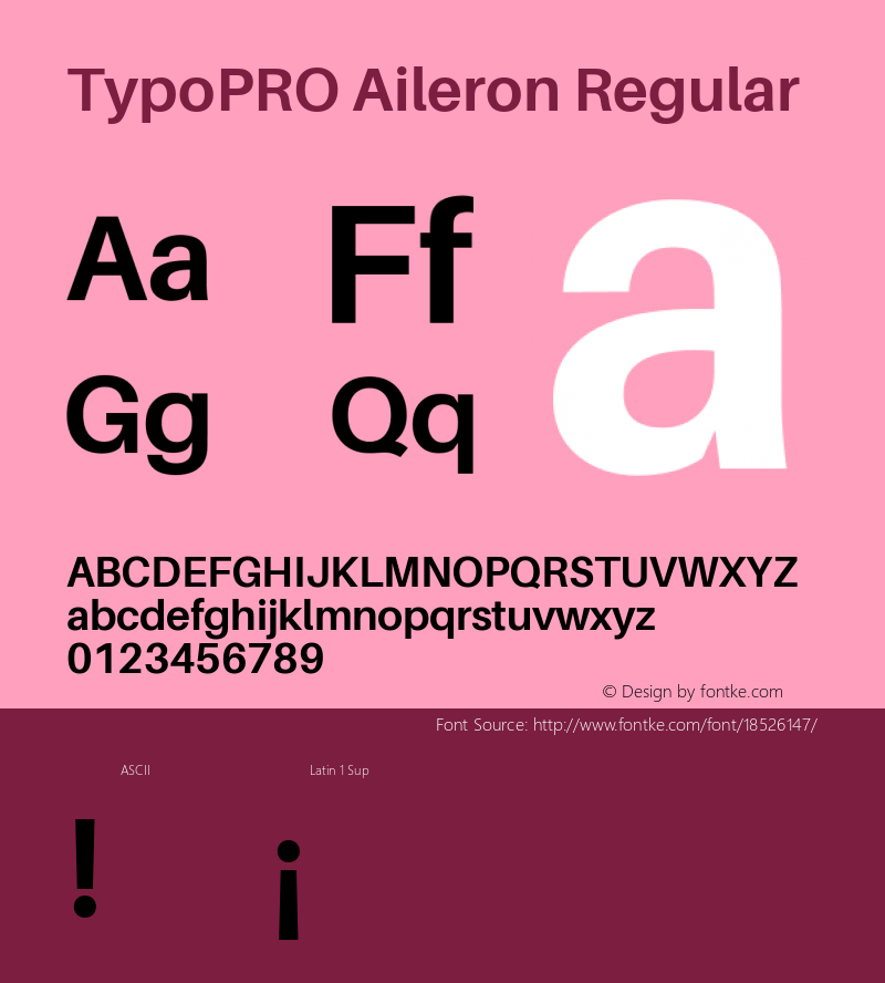 TypoPRO Aileron Regular Version 1.102;PS 001.102;hotconv 1.0.70;makeotf.lib2.5.58329图片样张