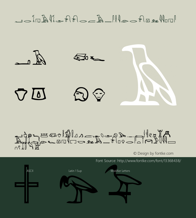 Archaic Poor-Mans-Hieroglyphs Version 001.001图片样张
