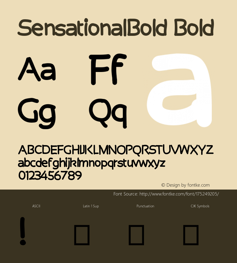 SensationalBold Version 001.000图片样张