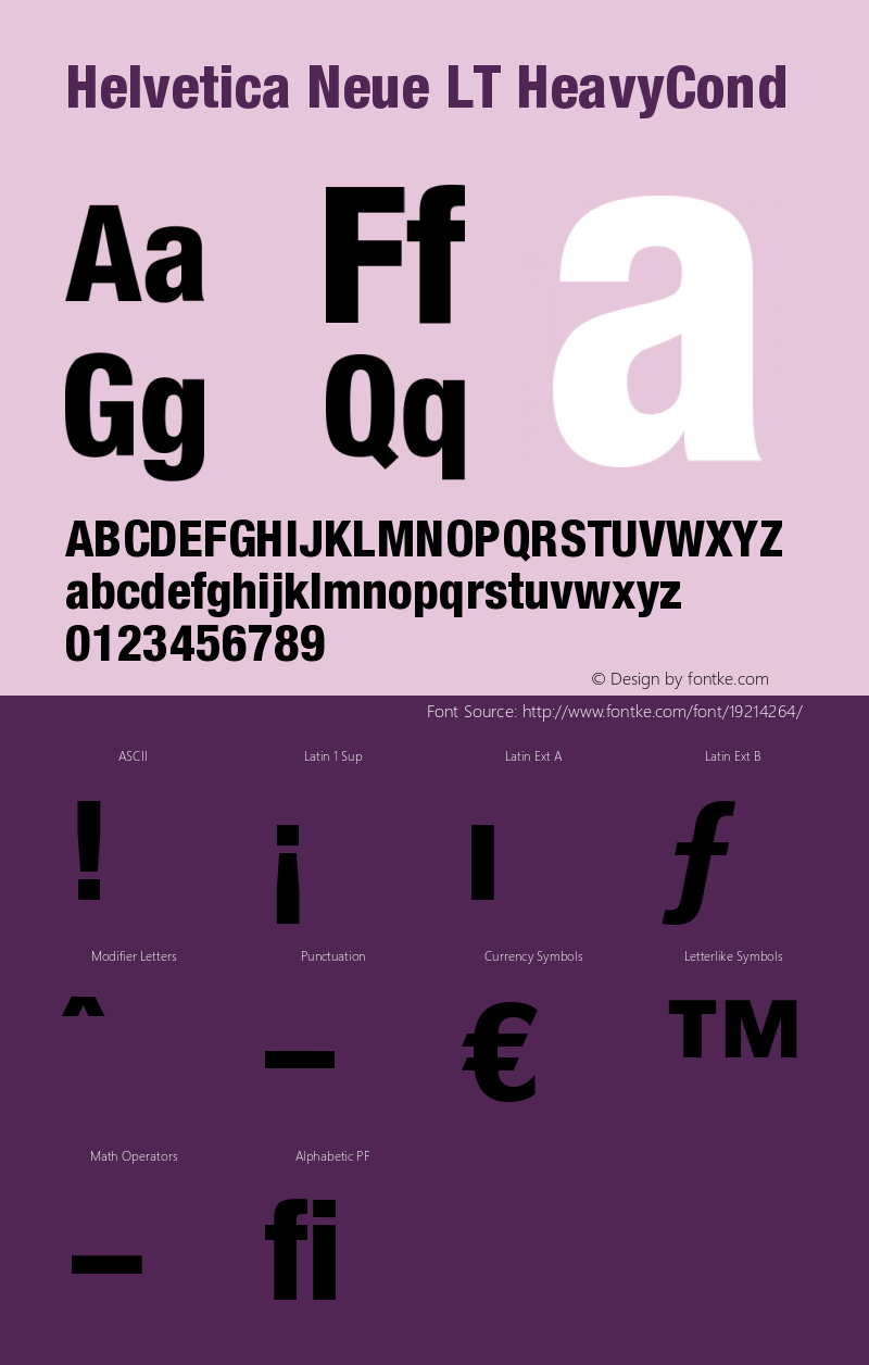 Helvetica LT 87 Heavy Condensed Version 006.000图片样张