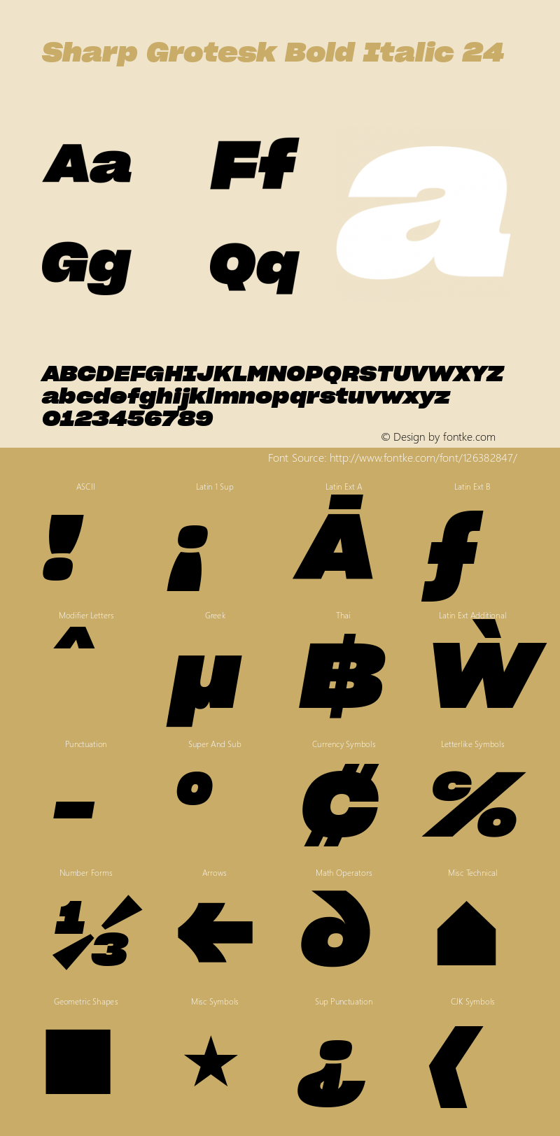 Sharp Grotesk Bold Italic 24 Version 1.003图片样张