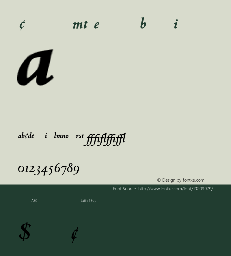 Centaur MT Expert Bold Italic 001.000图片样张