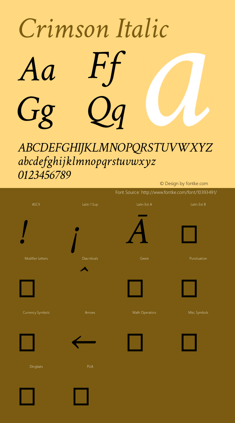 Crimson Italic Version 0.12图片样张