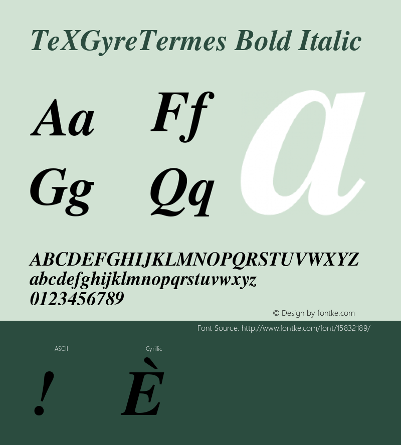 TeXGyreTermes Bold Italic Version 1.103;PS 1.103;hotconv 1.0.49;makeotf.lib2.0.14853; ttfautohint (v1.4.1)图片样张