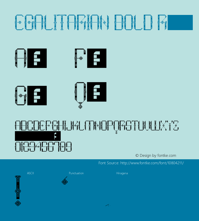 EGALITARIAN BOLD Regular Version 1.0图片样张