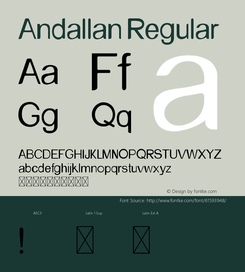 Andallan Version 1.010;Fontself Maker 3.5.1图片样张
