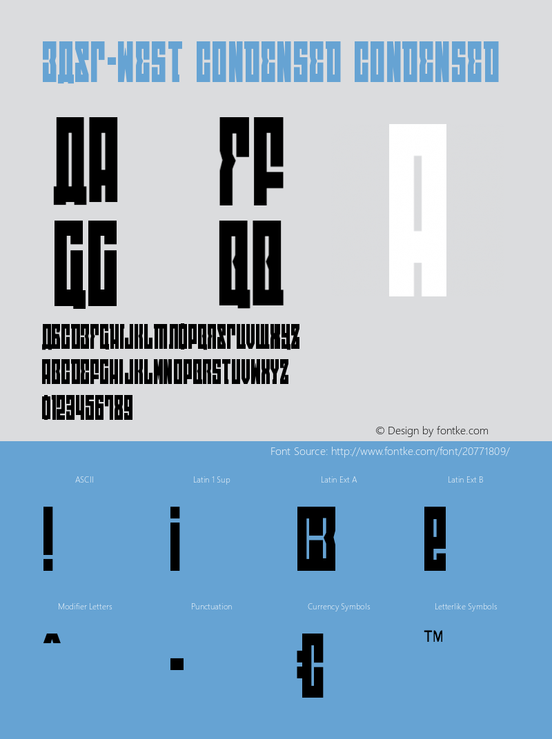 EAST-west Condensed Version 1.0; 2014图片样张