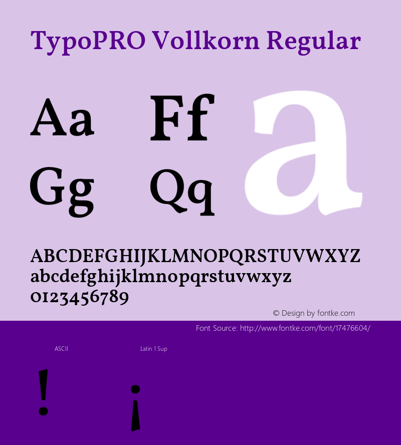 TypoPRO Vollkorn Regular Version 3.005;PS 003.005;hotconv 1.0.70;makeotf.lib2.5.58329图片样张