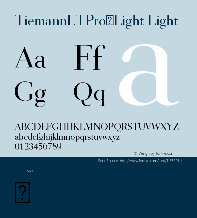 TiemannLTPro-Light Light Version 1.0图片样张