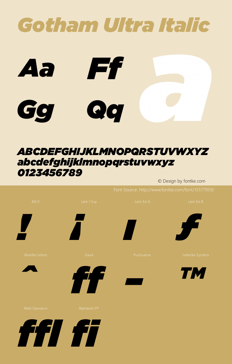 Gotham Ultra Italic 001.000图片样张