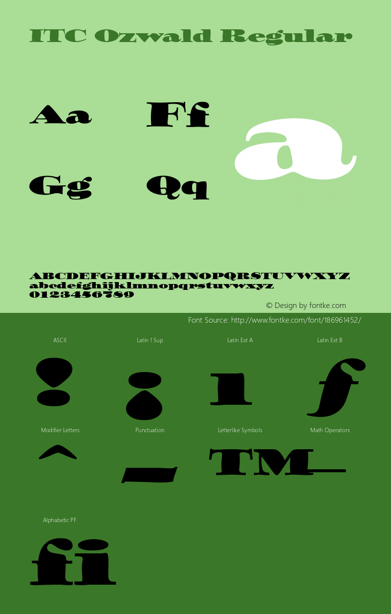 ITC Ozwald 001.000图片样张