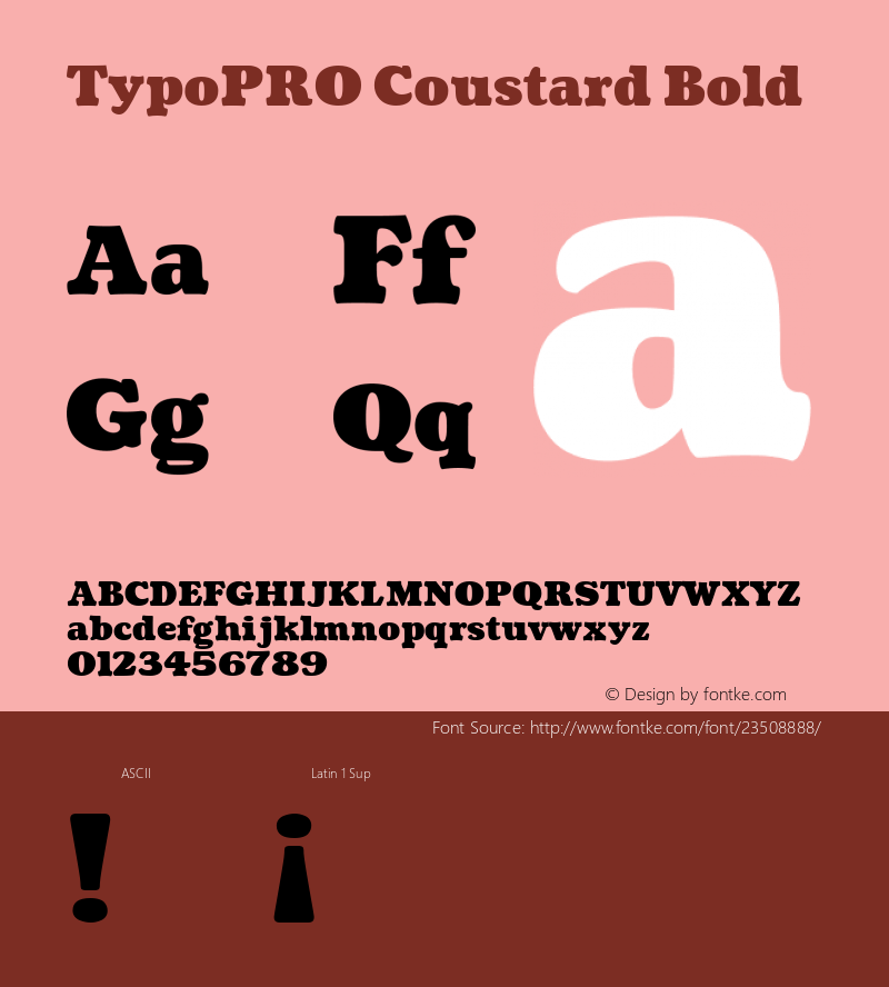 TypoPRO Coustard-Black Version 1.000;图片样张