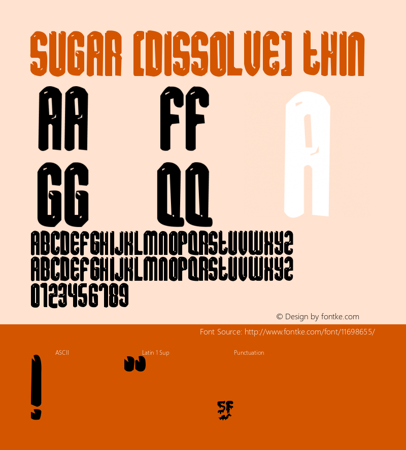 sugar [dissolve] Thin Version snailfonts.v1图片样张