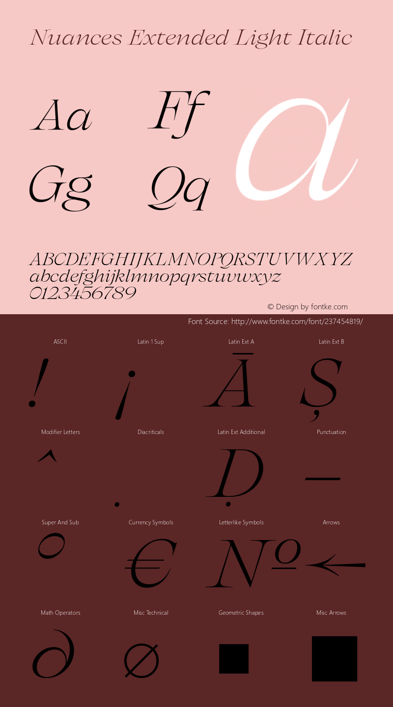 Nuances Extended Light Italic Version 1.001图片样张