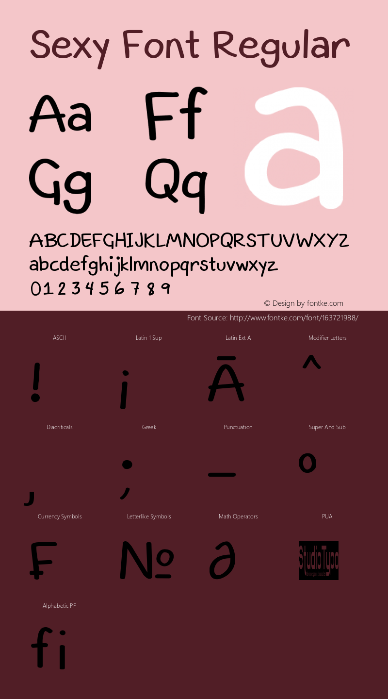 Sexy Font 1.0图片样张