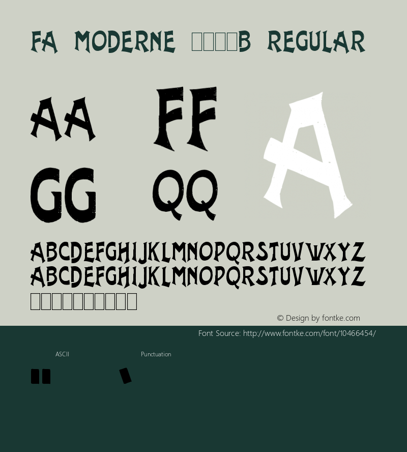 FA Moderne 1367b Regular Version 1.00 June 29, 2011, initial release图片样张