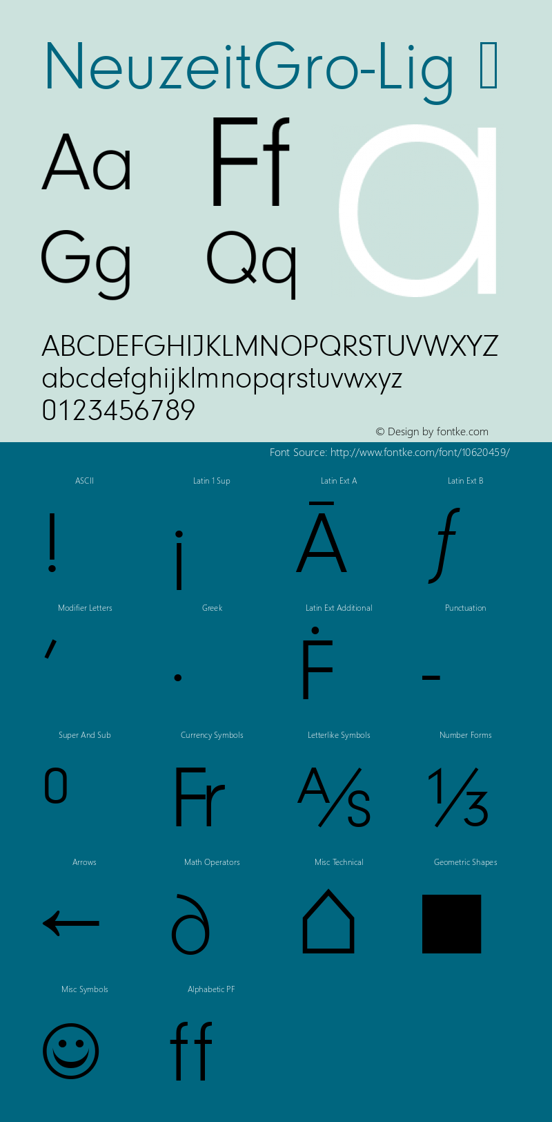 NeuzeitGro-Lig ☞ Version 1.10;com.myfonts.easy.urw.neuzeit-grotesk.t-light.wfkit2.version.3puV图片样张