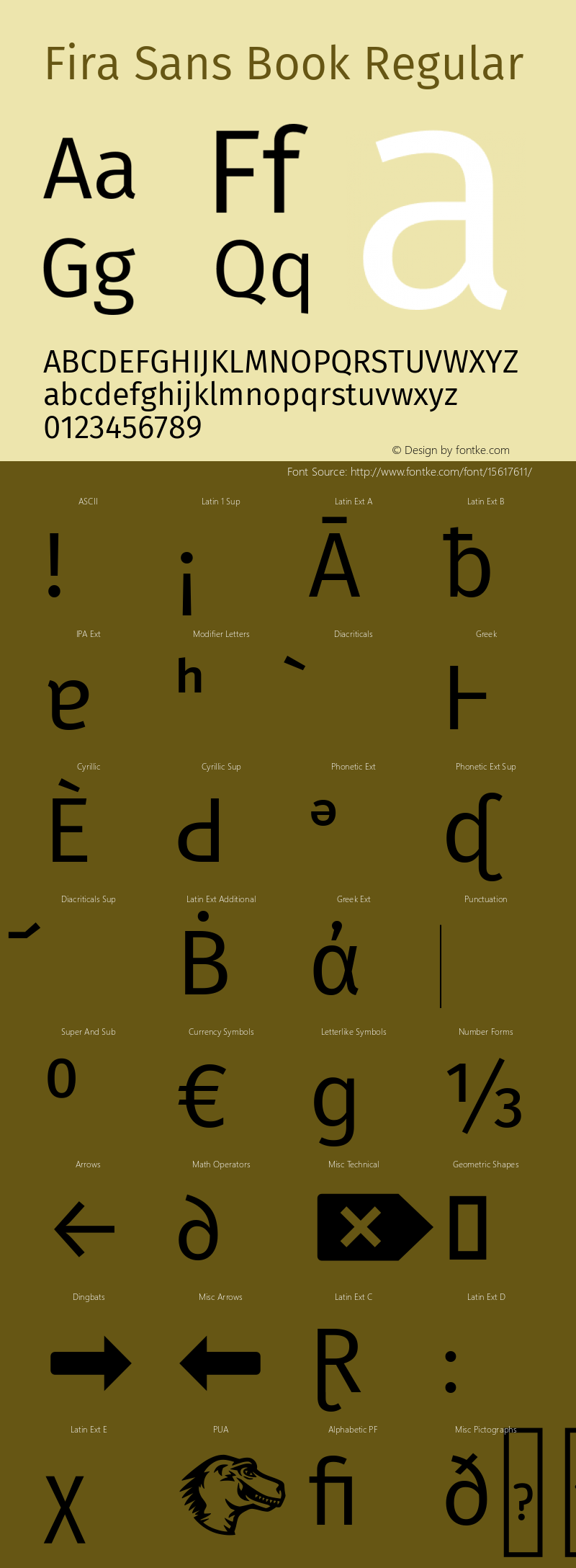 Fira Sans Book Regular Version 4.105图片样张