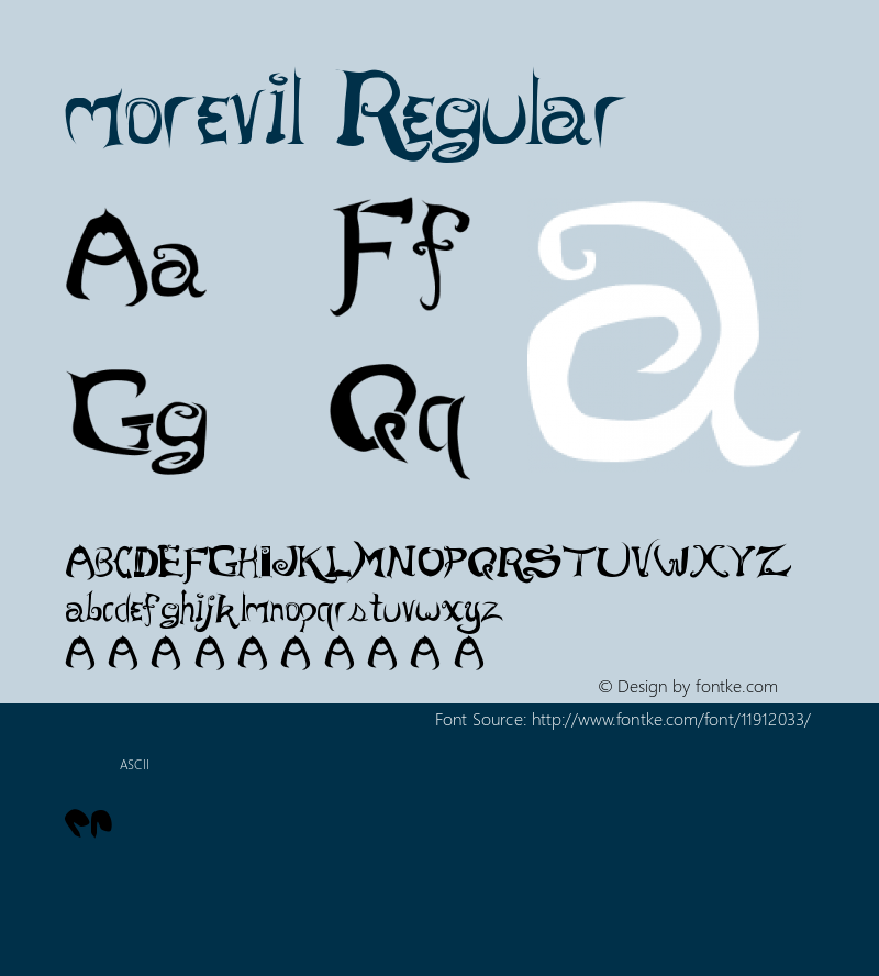 morevil Regular Version 1.0图片样张