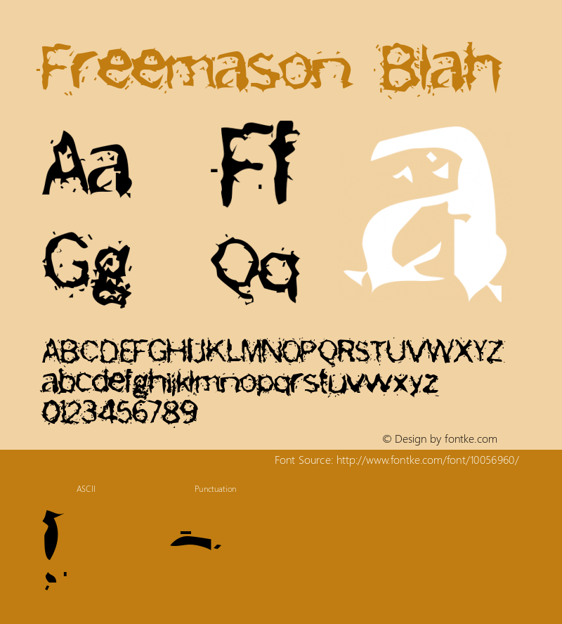 Freemason Blah Macromedia Fontographer 4.1 10/3/97图片样张