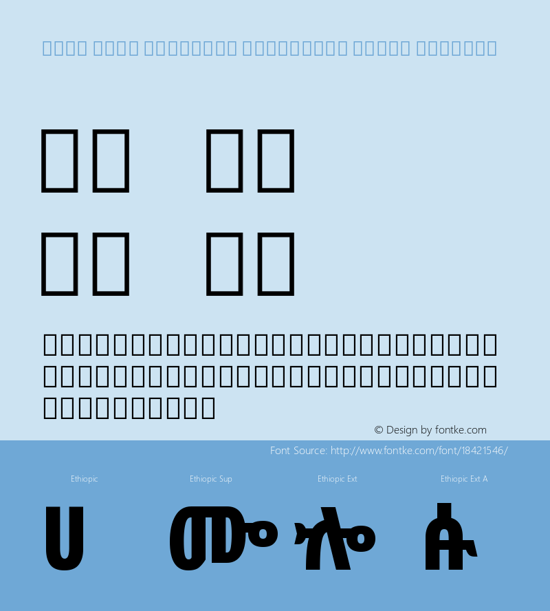 Noto Sans Ethiopic Condensed Black Regular 1.000图片样张