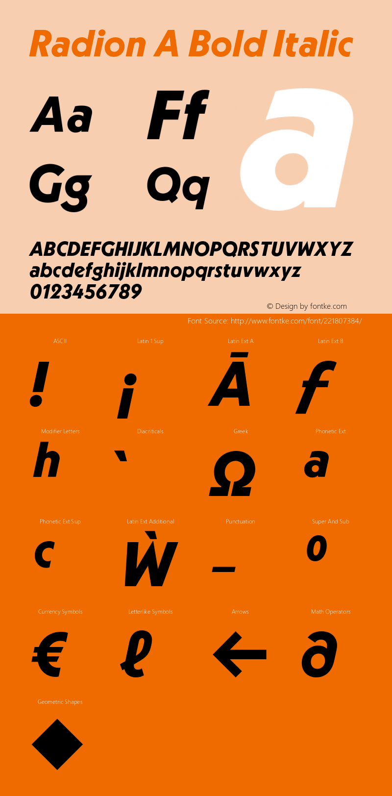 RadionA-BoldItalic Version 1.000;hotconv 1.0.109;makeotfexe 2.5.65596图片样张