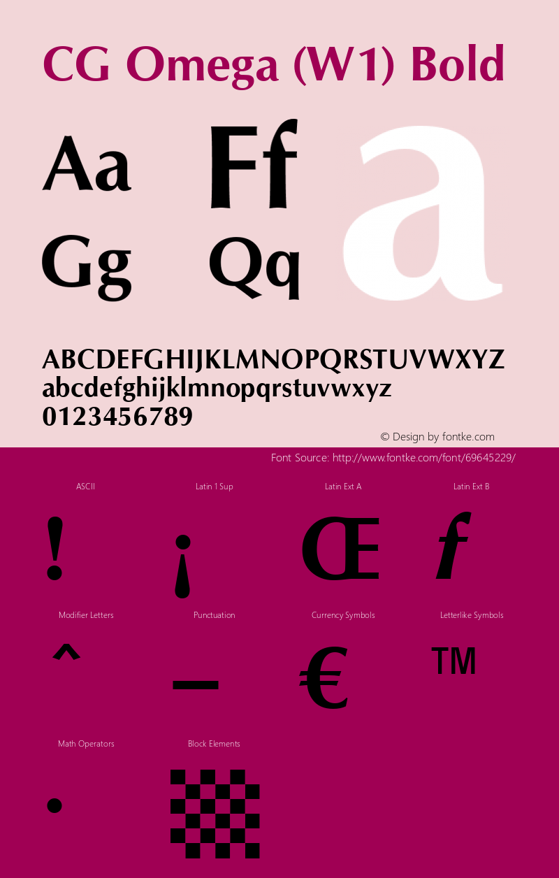 CG Omega (W1) Bold 19: 92510图片样张