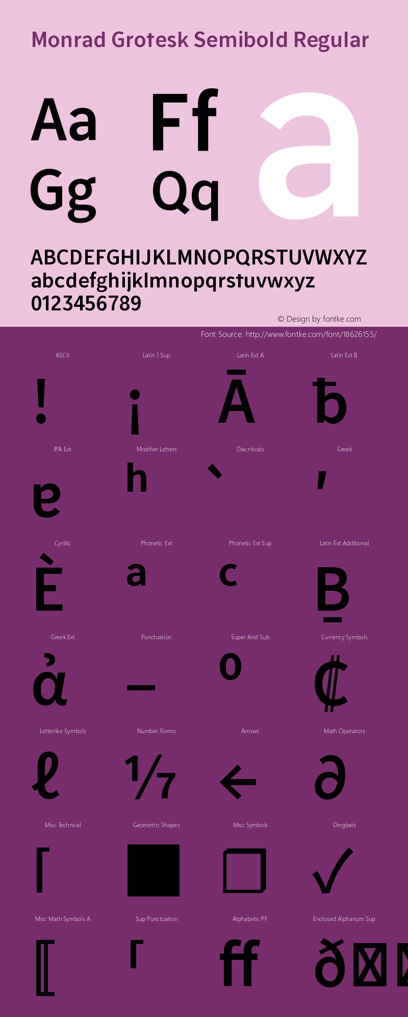 Monrad Grotesk Semibold Regular Version 2.010;PS Version 2.0;hotconv 1.0.78;makeotf.lib2.5.61930图片样张