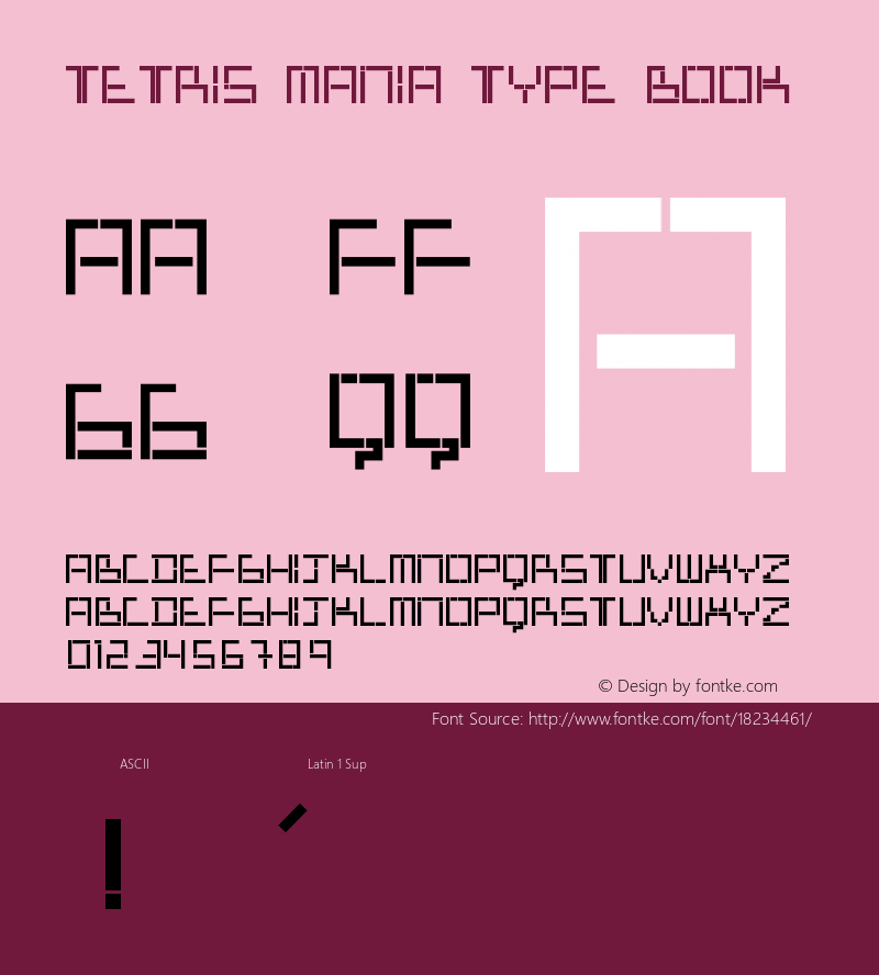 Tetris Mania Type Book Version 1.000 2010 initial r图片样张