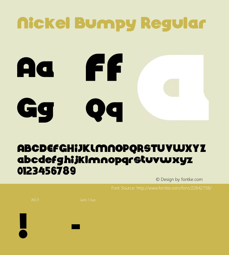 Nickel Bumpy Version 1.00 October 21, 2012, initial release图片样张