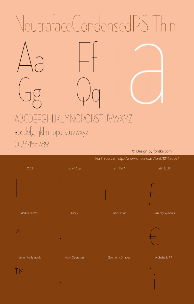 NeutrafaceCondensedPS Thin 001.000图片样张