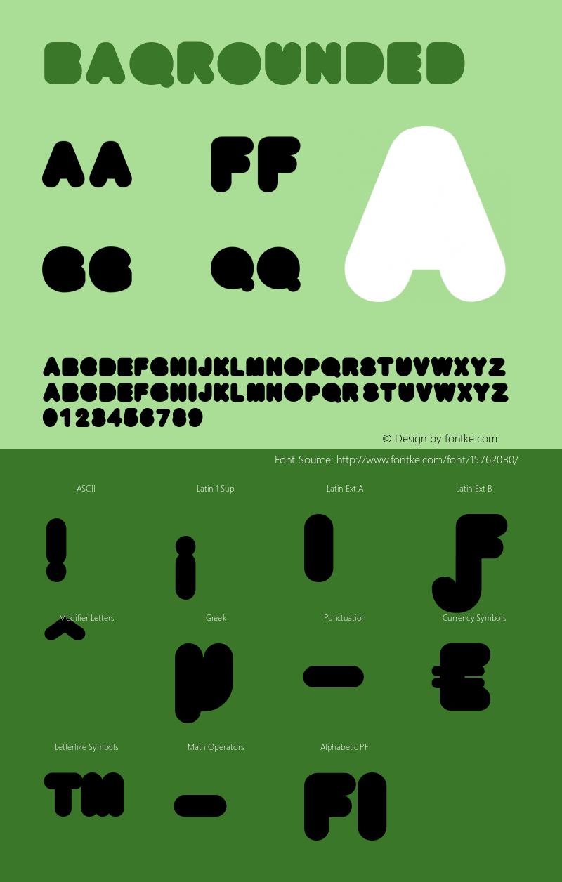 BAQRounded ☞ Version 1.001;com.myfonts.easy.thinkdust.baq-rounded.regular.wfkit2.version.37ap图片样张