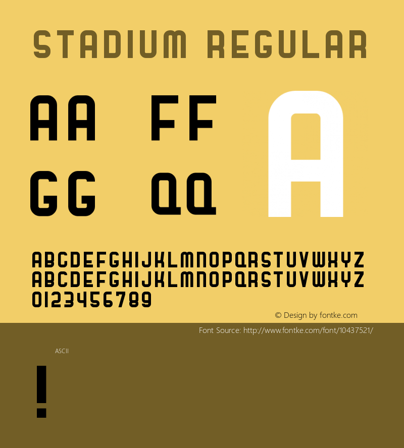 Stadium Regular Version 1.00图片样张