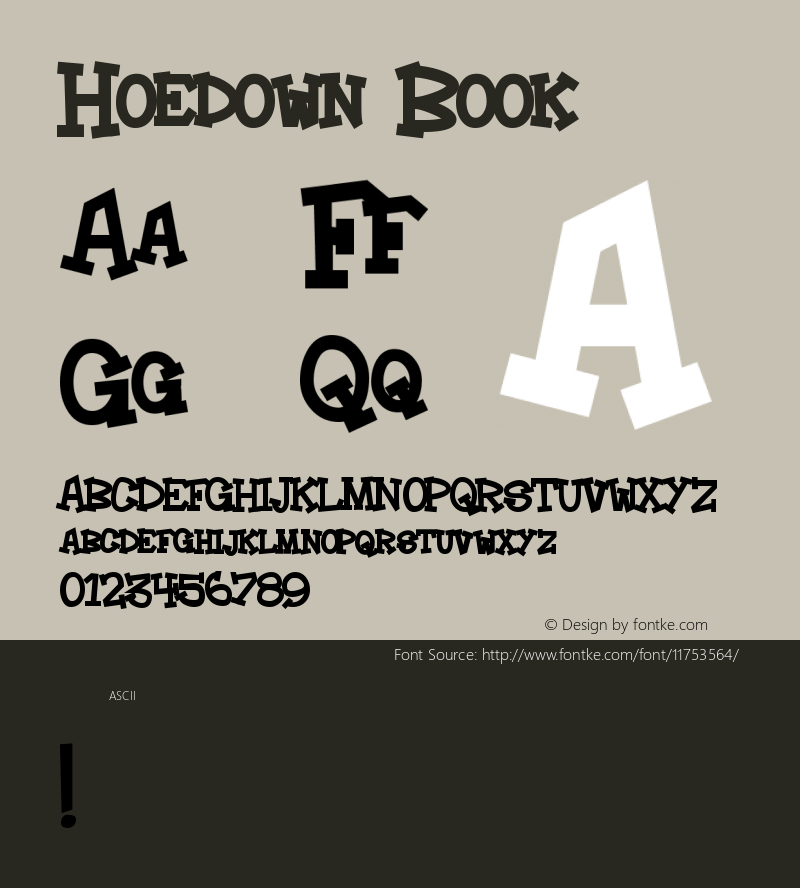 Hoedown Book Version Macromedia Fontograp图片样张