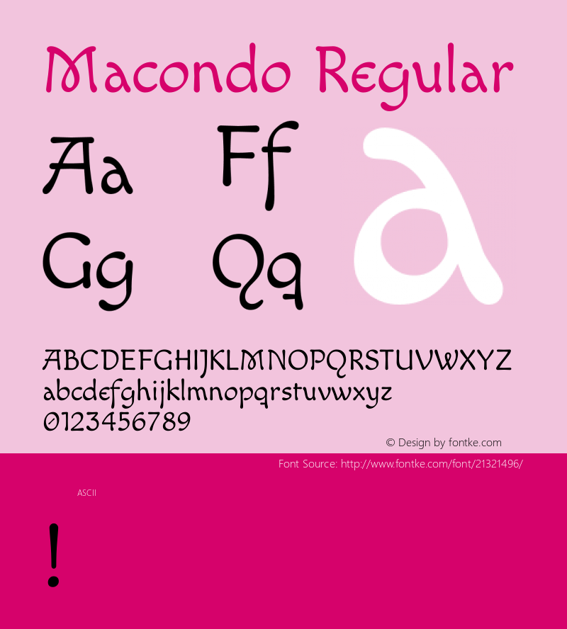 Macondo Regular 图片样张