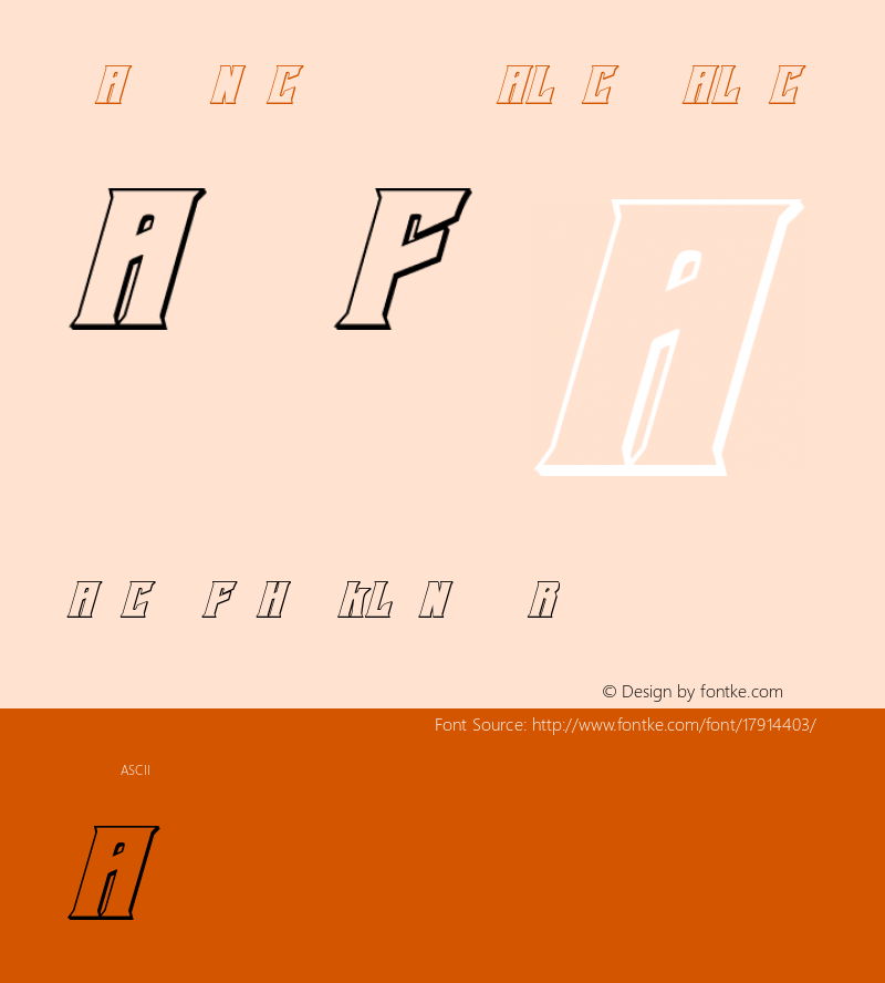 Daemonicus 3D Italic Italic Version 1.0; 2012图片样张