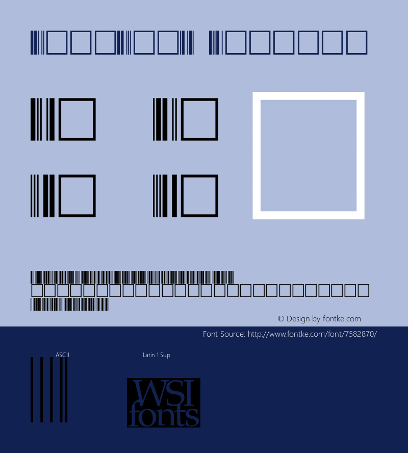 Code3of9 Regular The WSI-Fonts Professional Collection图片样张