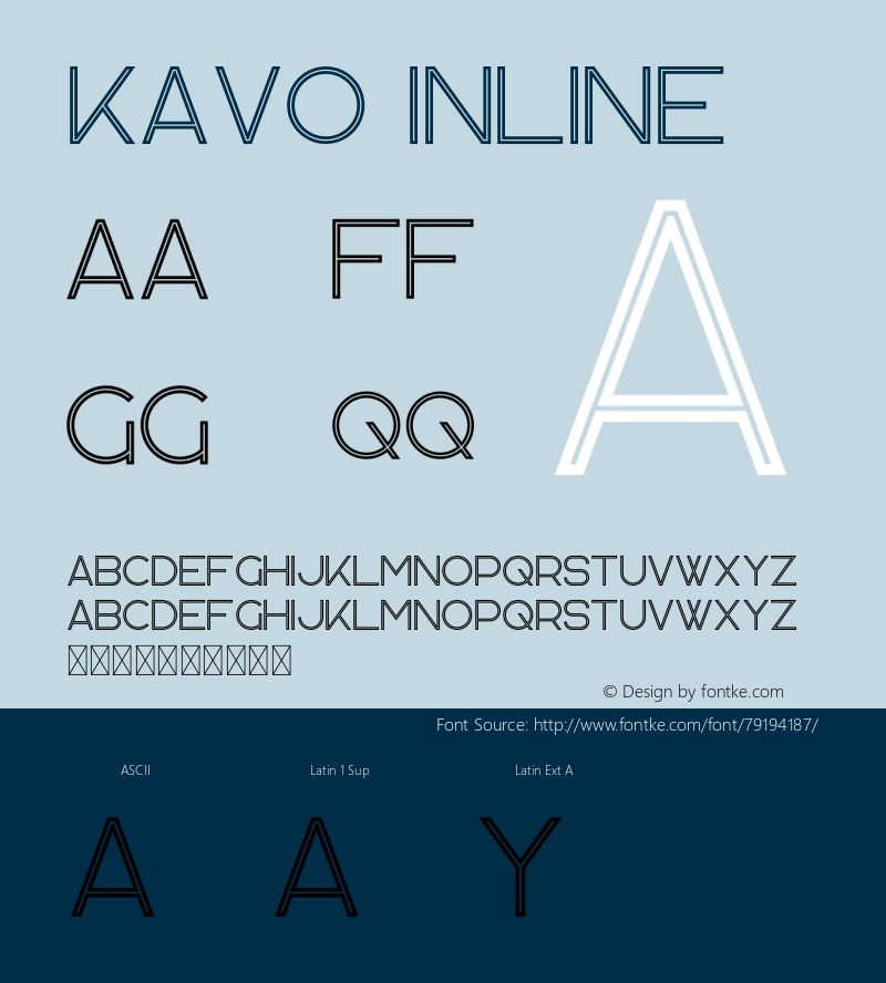 Kavo Inline Version 1.003;Fontself Maker 3.5.1图片样张