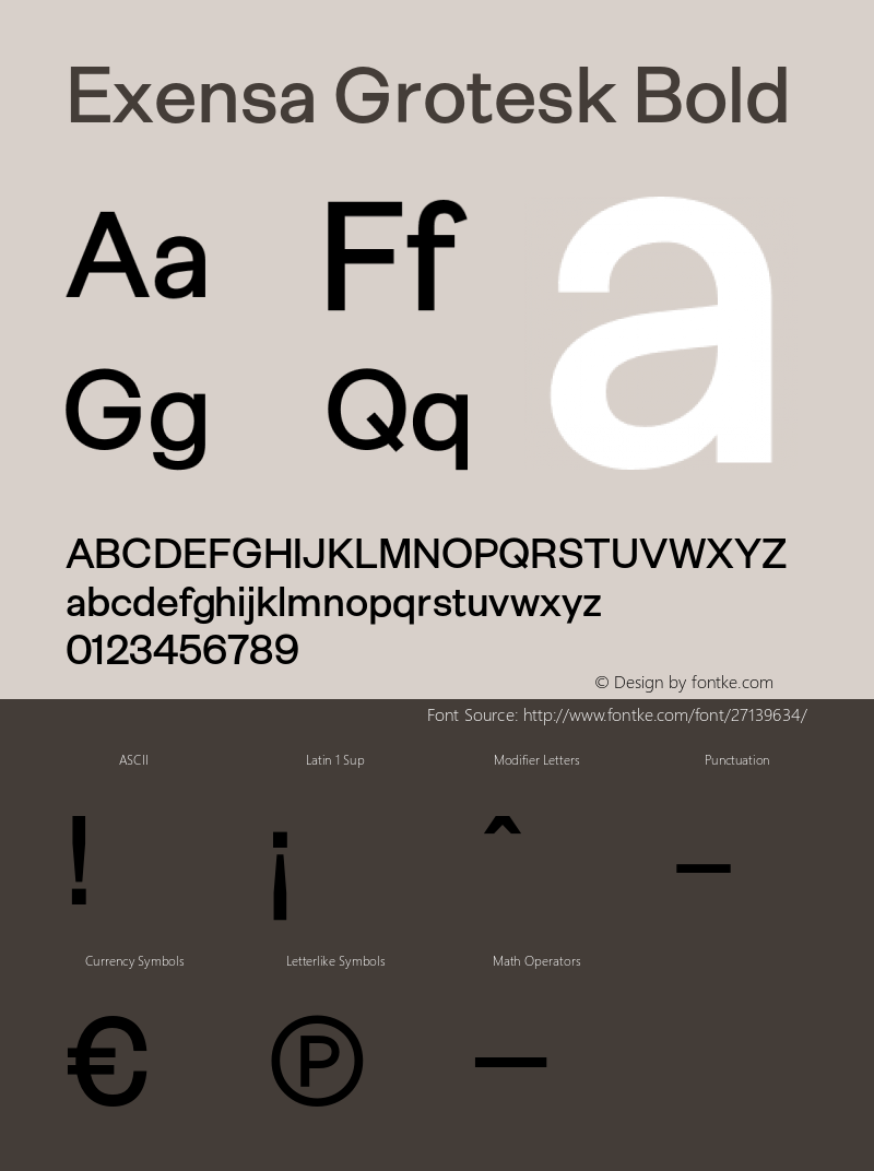 Exensa Grotesk Bold Version 1.000;PS 001.000;hotconv 1.0.88;makeotf.lib2.5.64775图片样张