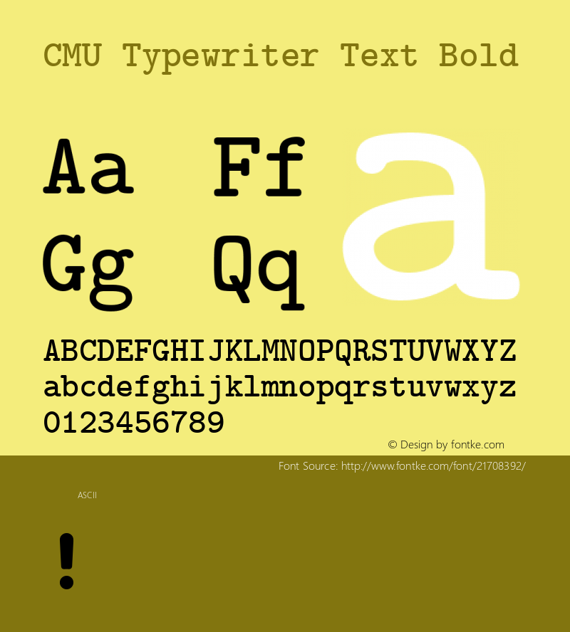 CMUTypewriterText Version 1.0图片样张