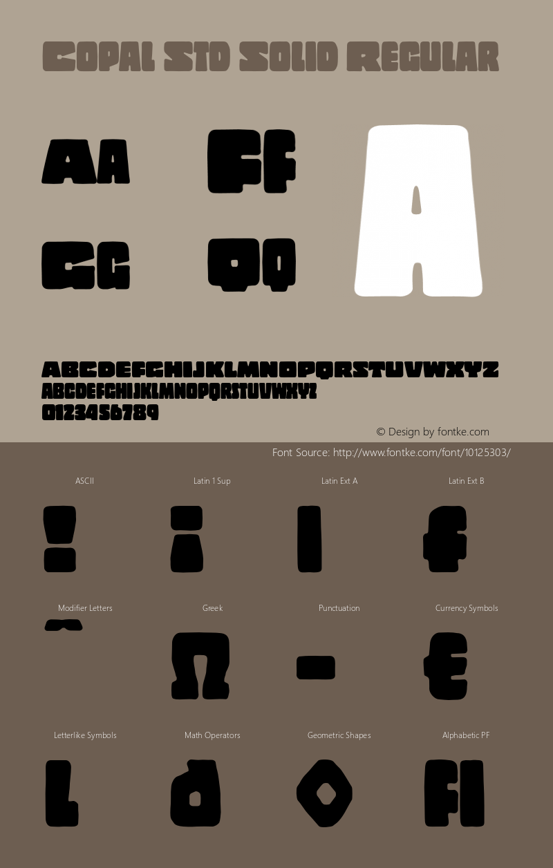 Copal Std Solid Regular OTF 1.020;PS 001.001;Core 1.0.31;makeotf.lib1.4.1585图片样张