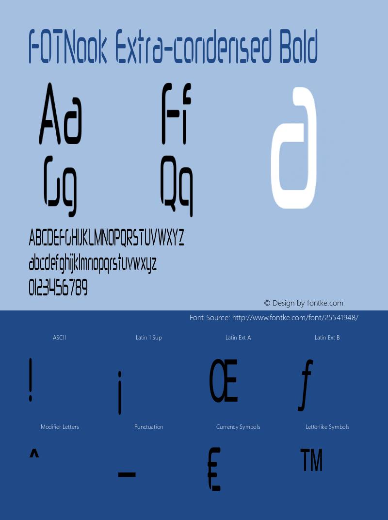 FOTNook-ExtracondensedBold Version 1.000图片样张