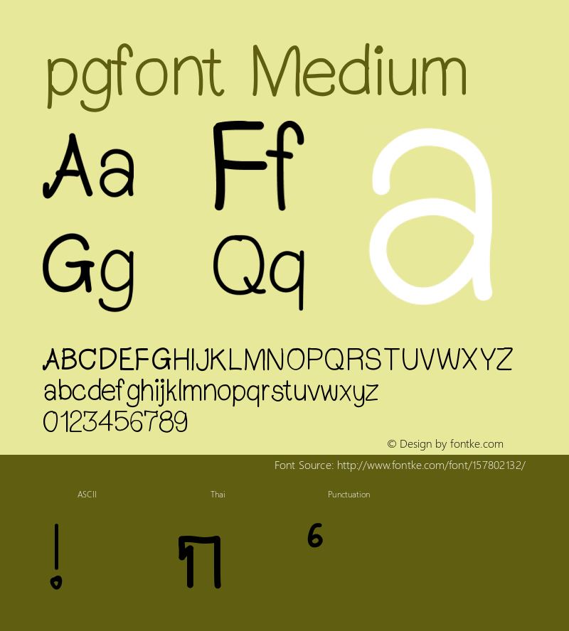 pgfont Version 001.000图片样张