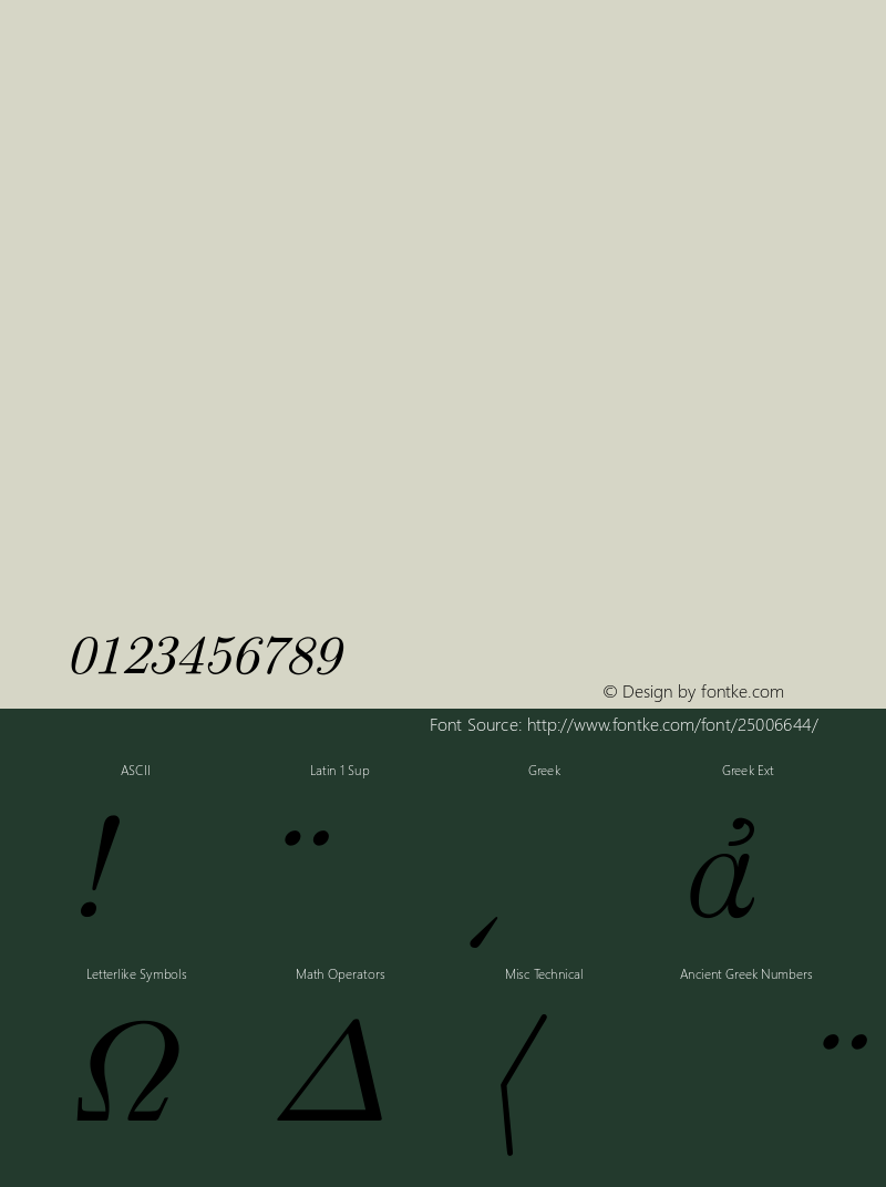 Computer Modern Roman Greek Italic Version 001.001图片样张