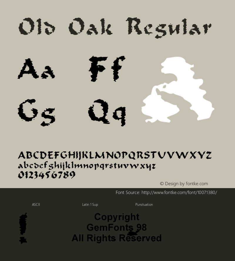 Old Oak Regular 03/12/98图片样张