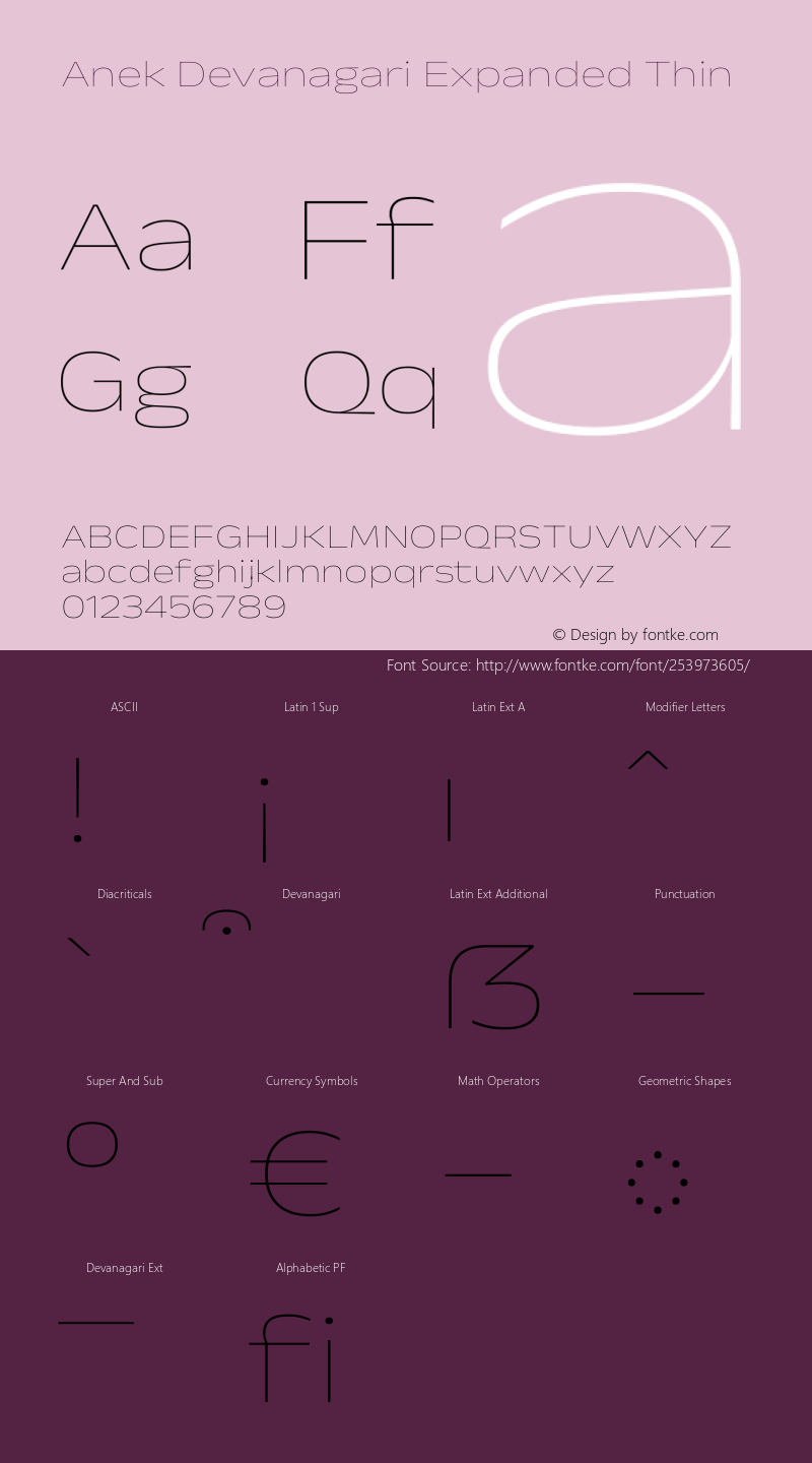 Anek Devanagari Expanded Thin Version 1.003图片样张