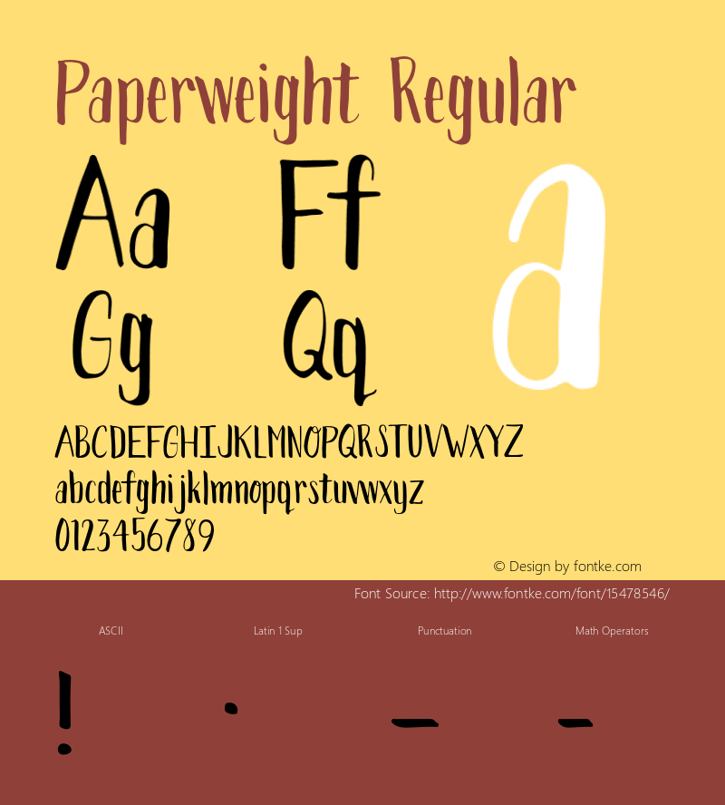 Paperweight Regular Version 1.016;PS 001.016;hotconv 1.0.70;makeotf.lib2.5.58329图片样张