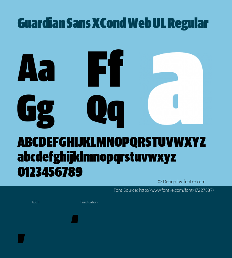 Guardian Sans XCond Web UL Regular Version 1.1 2012图片样张