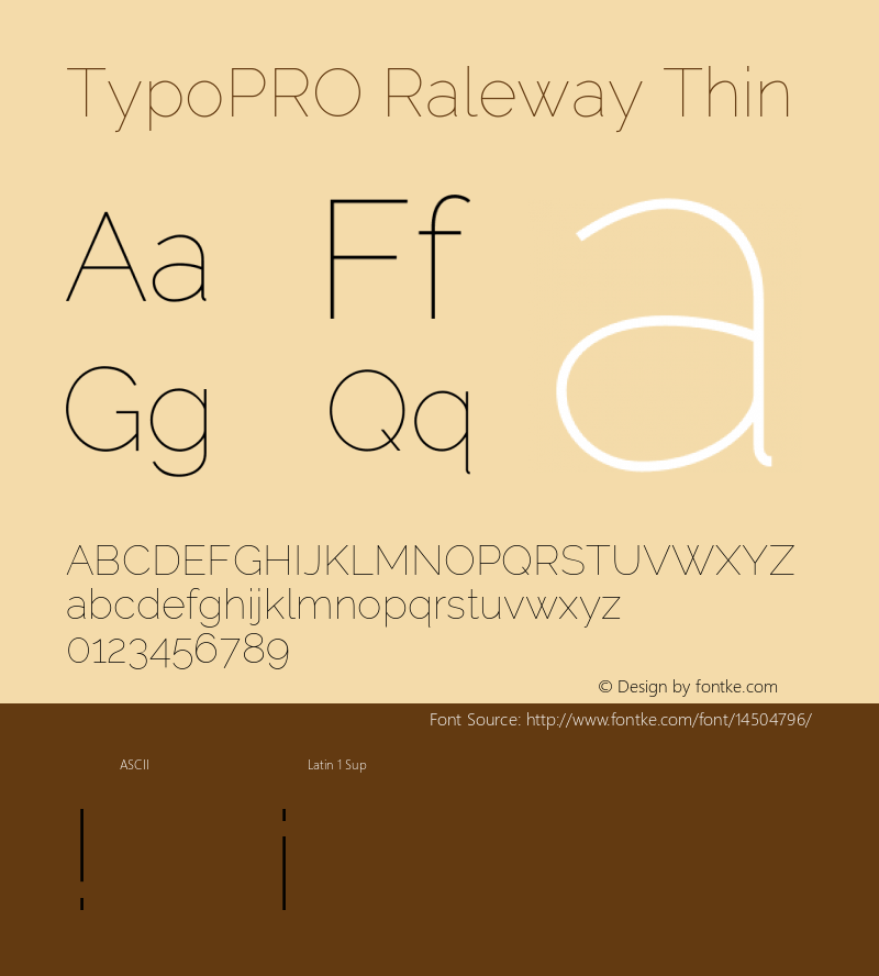 TypoPRO Raleway Thin Version 3.000; ttfautohint (v0.96) -l 8 -r 28 -G 28 -x 14 -w 