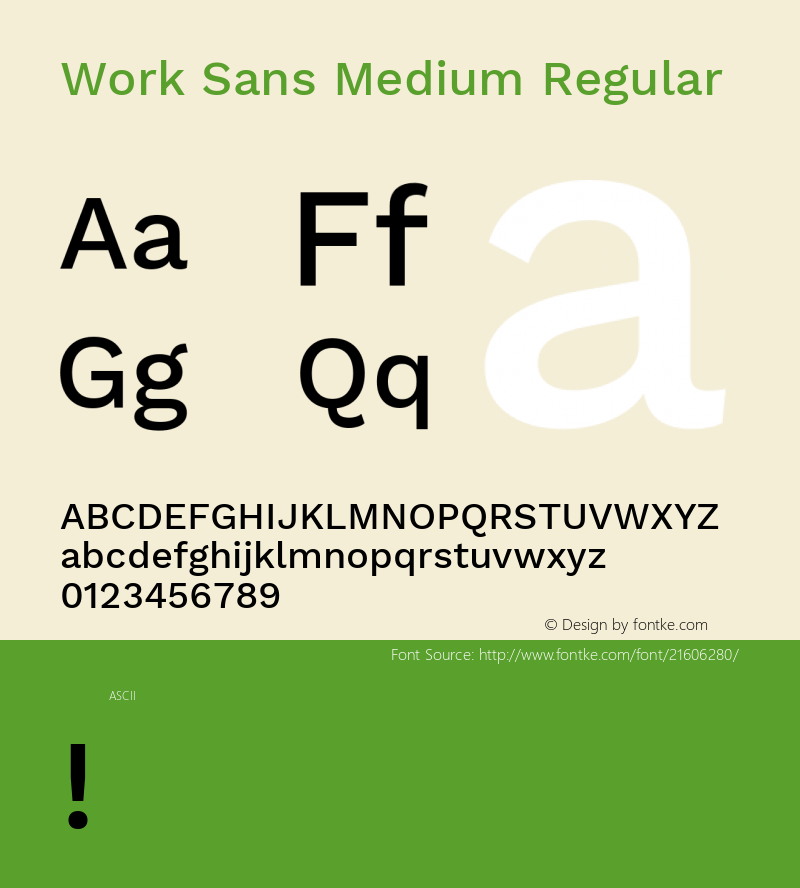Work Sans Medium Regular 图片样张